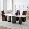 Nala Dining Table With Black Legs, Sintered Stone - round table dining table set
