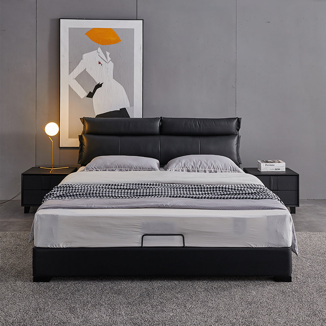 Luca King Size Superking Size Bed, Leather-Weilai Concept-Weilai Concept