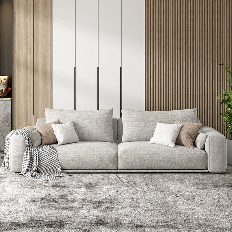 Frances Three Seater Corner, Four Seater Corner Sofa, Cotton Linen with corner sofa footstool