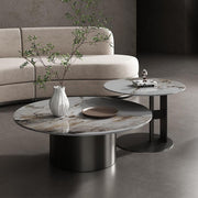 Coar Nesting Coffee Table Set, Gold & Grey-Weilai Concept-Grey-Weilai Concept