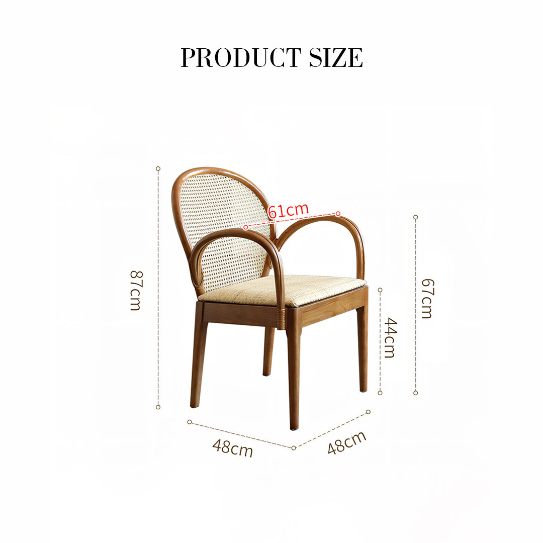 Anya Office Desk With Storage & Office Chair, Ash Wood & Rattan with office desk and shelves