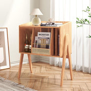 Calvin Side Table with Mini Book Storage in a lifestyle setting with second hand sideboard