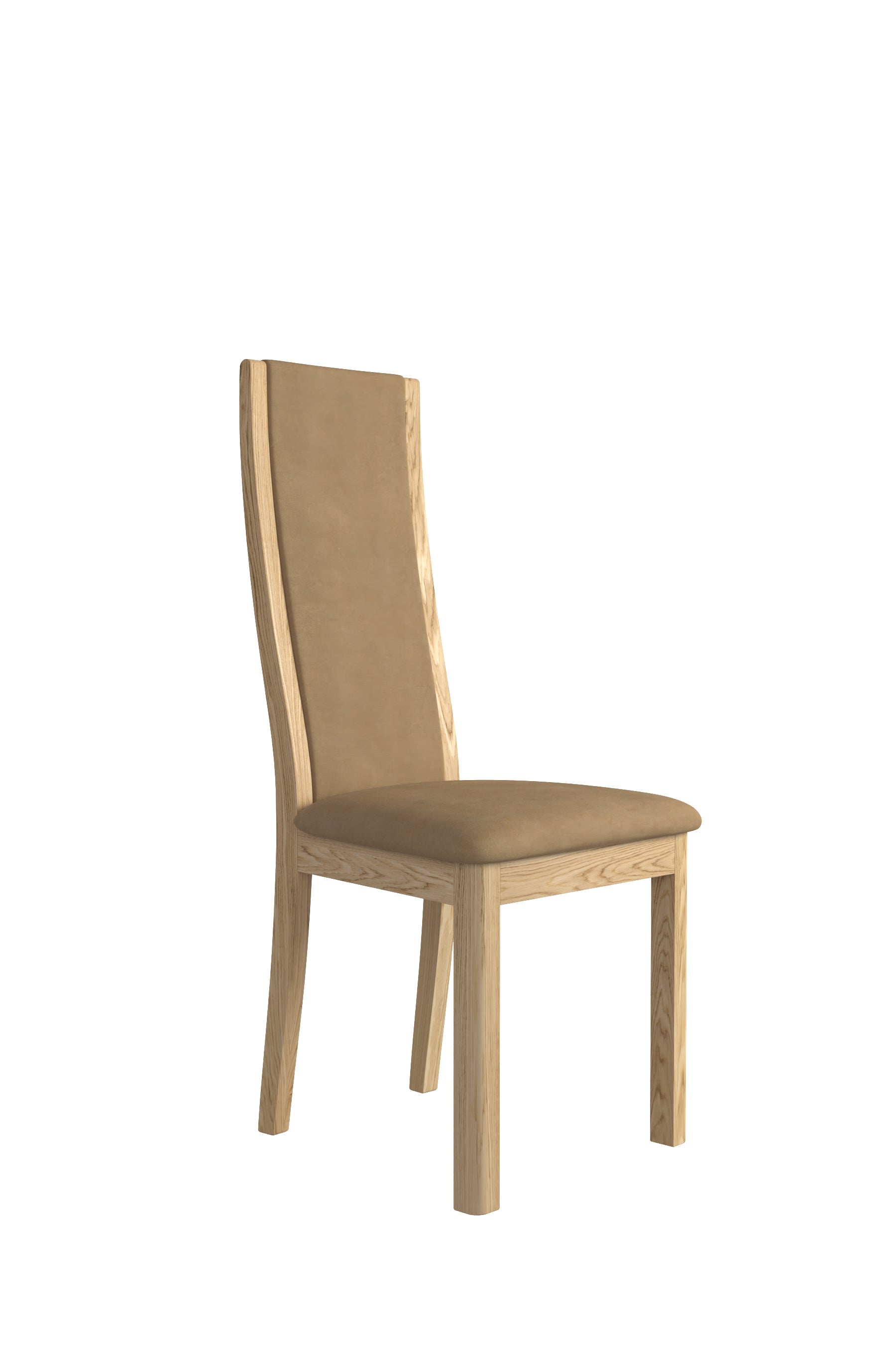 Stockholm High Back Chair in Taupe Faux Leather