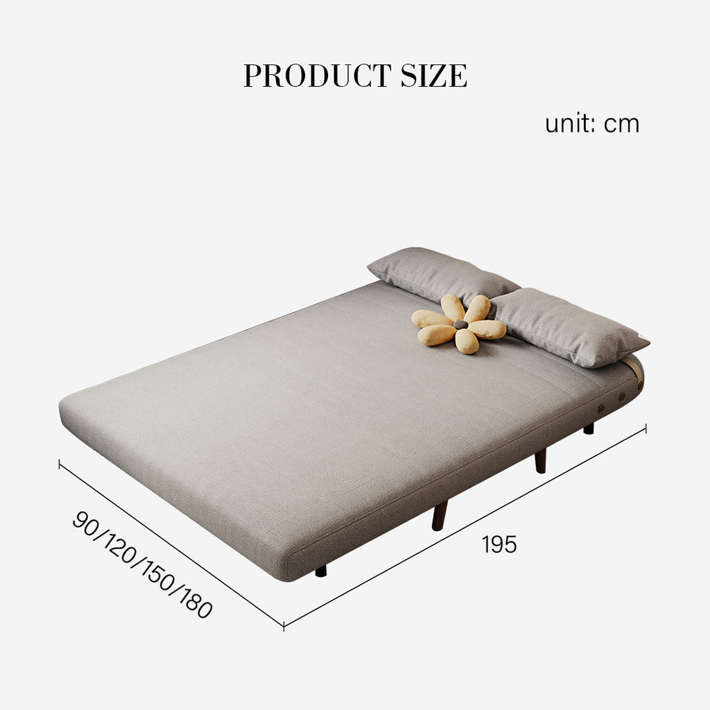 Evans Single Seater, Two Seater Sofa Bed, Linen with chaise lounge sofa bed