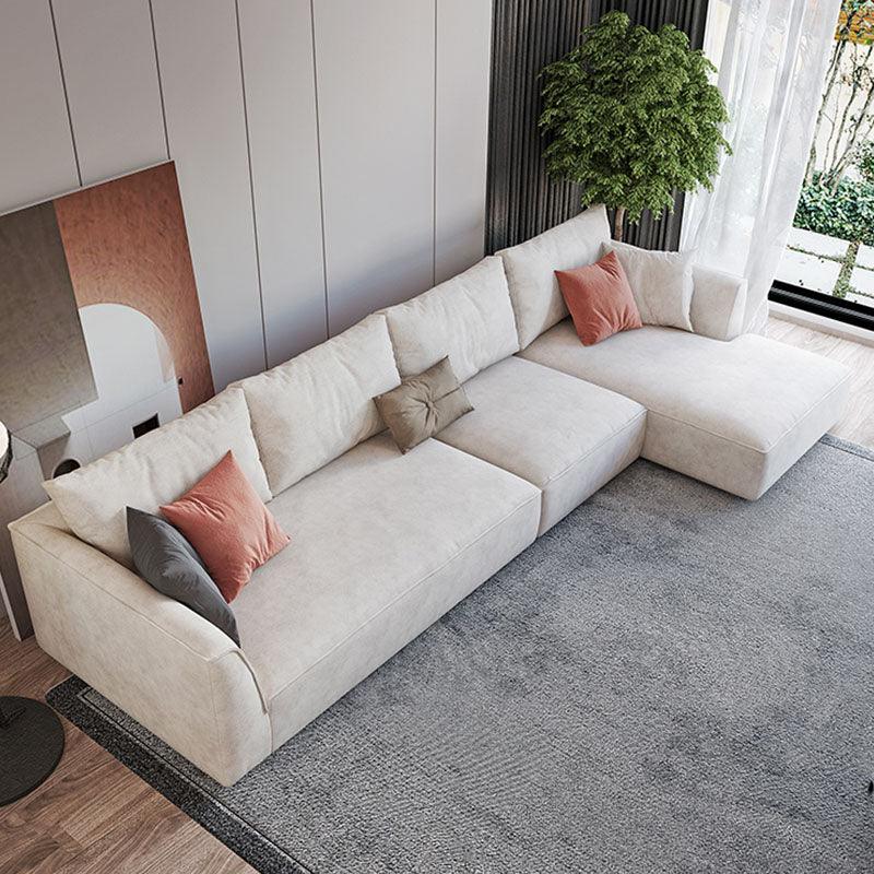 Dexter Three Seater Sofa, Modular Sofa, Leathaire in a lifestyle setting with charcoal corner sofa