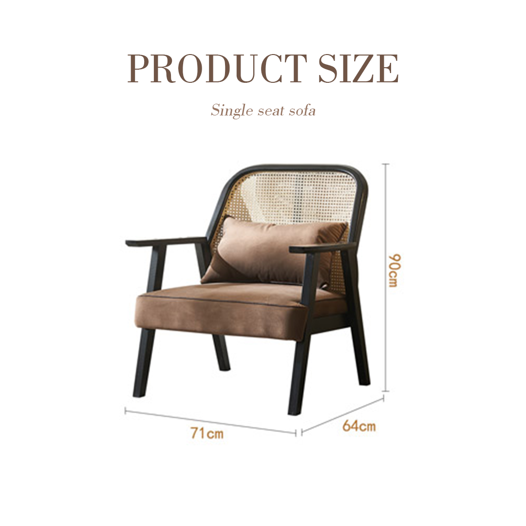 Morris Rattan Two Seater, Three Seater Sofa with high dining table