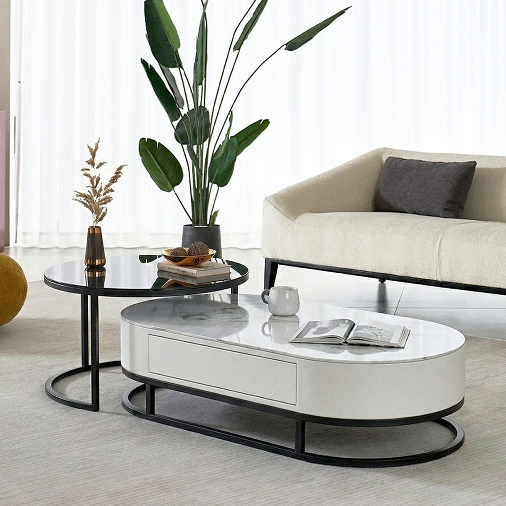 Hagy Nesting Coffee Table Set, Sintered Stone-Weilai Concept