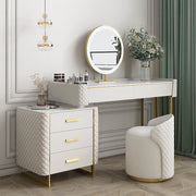 Duran Dressing Table With LED Mirror, Cream-Weilai Concept-Weilai Concept