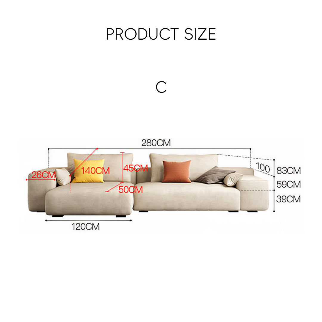 Calvin Two Seater Corner Sofa, Leathaire with sofa with round corner