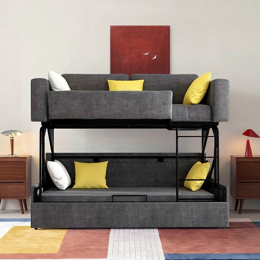 Pérez Two Seater Sofa Bed, Bunk Bed, Linen
