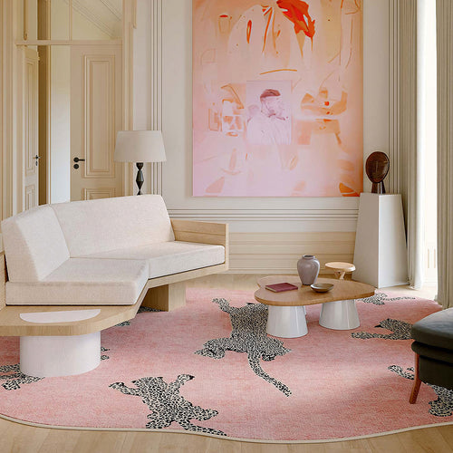 Arielle Pink Safari Rug, Various Style Available-Weilai Concept