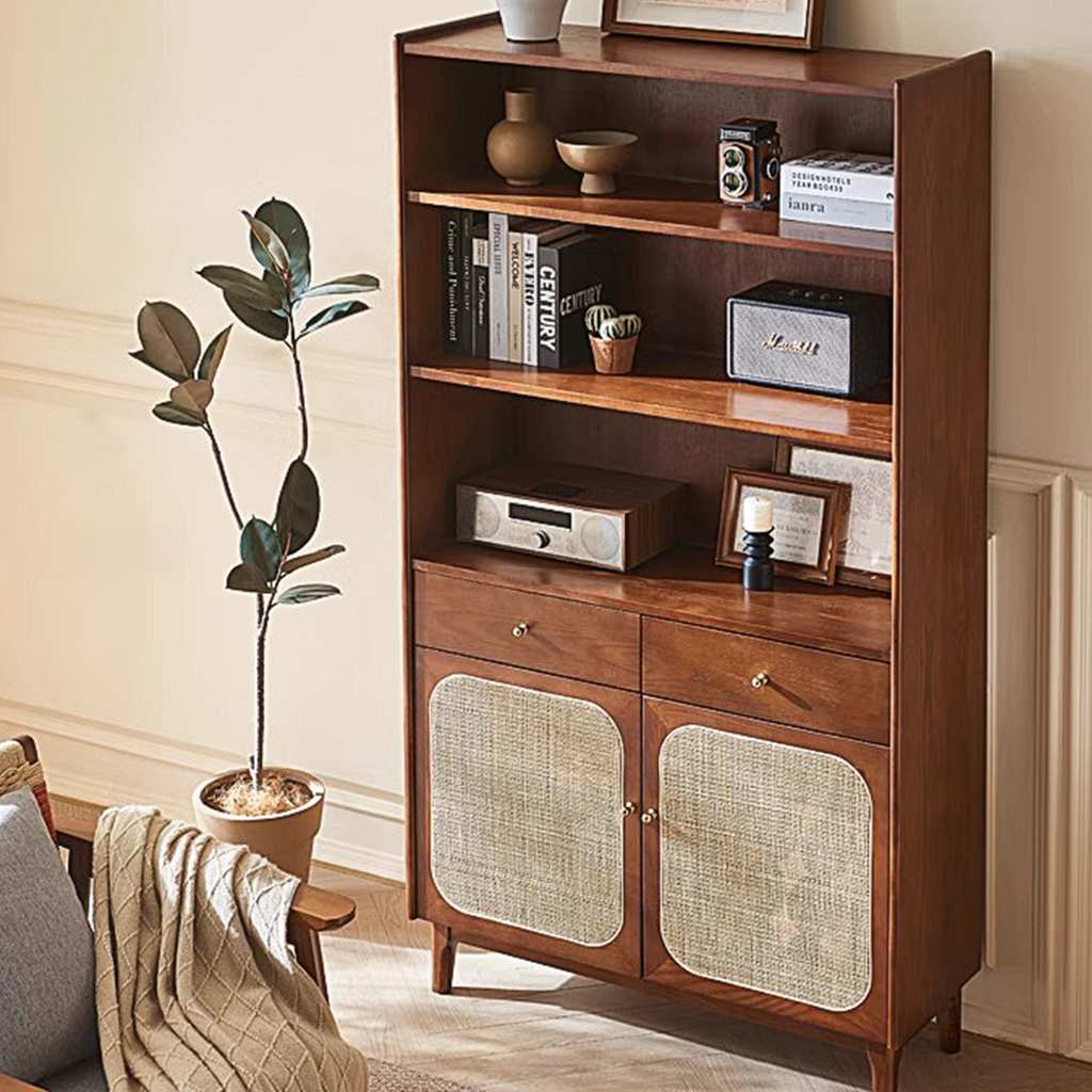 Ruby Tall Sideboard, Antique Sideboard, side view of long sideboards for living room