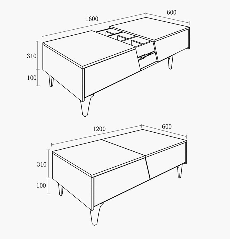 Noric Media Units, Extendable TV Stand, Coffee Table, Side Cabinet-Weilai Concept-Weilai Concept
