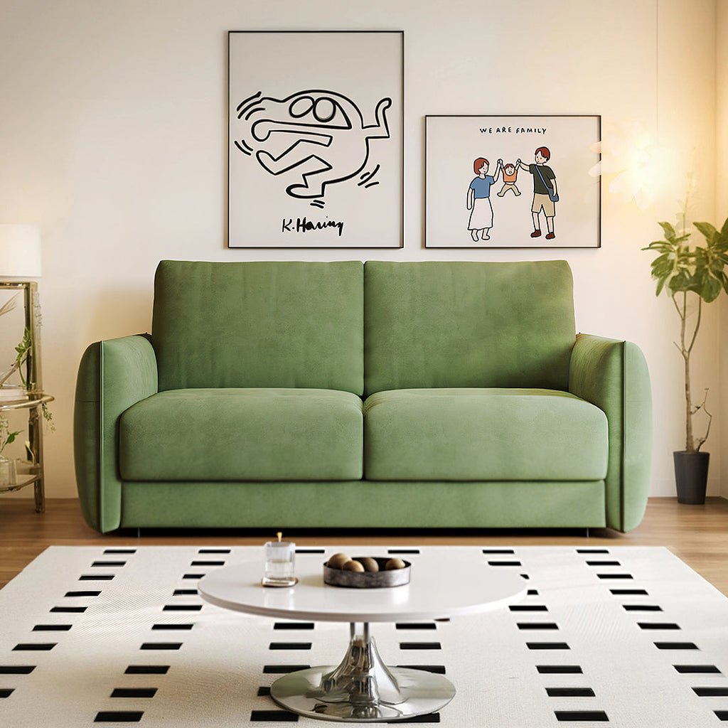 Kaur Two Seater Sofa Bed, Pull Out Sleeper Sofa Bed, More Colours in a lifestyle setting with sofa bed 4 seater