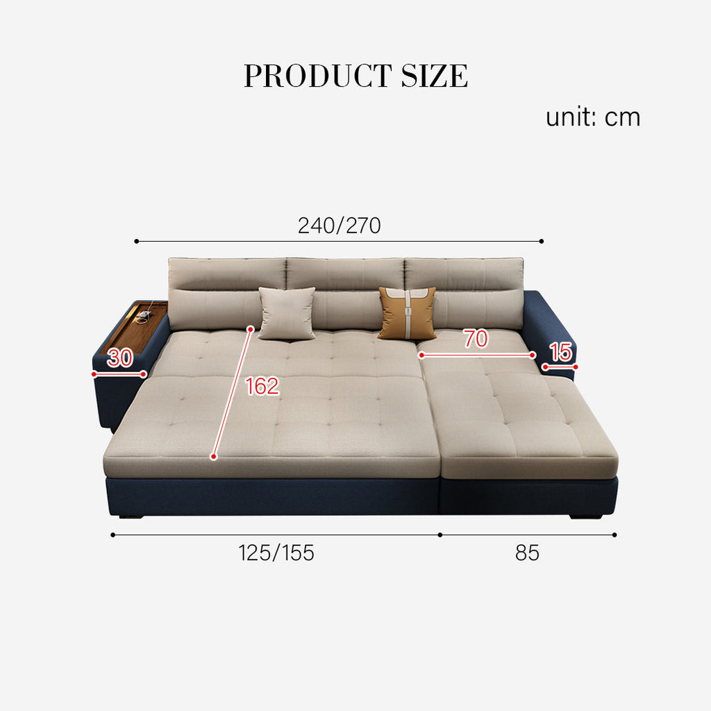 Lobo Sectional Sofa With Storage, Chaise Lounge Sofa Bed with green corner sofa bed