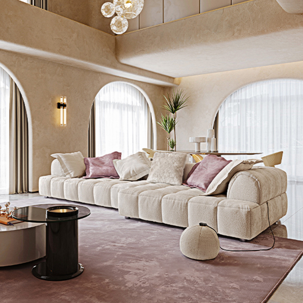 Octavia Bubble Sofa, Three Seater, Four Seater Sofa, Corner Sofa, side view of corner sofa bed used