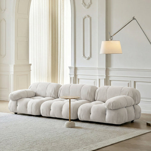 B&B Italia Camaleonda Style Sofa, Three Seater Sofa, Modular Sofa, Velvet - extra large corner sofa 8 seater