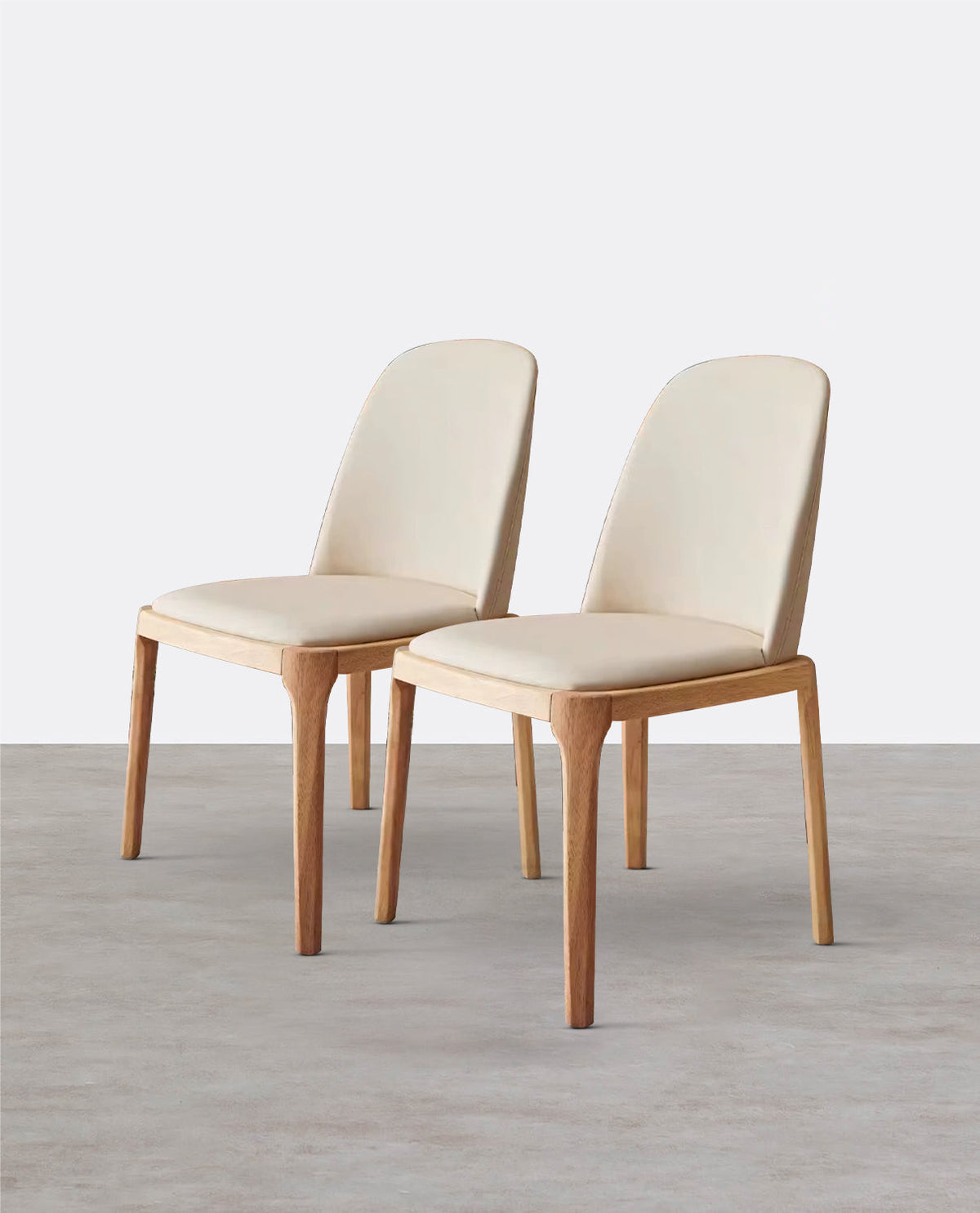 A Set of 2 Sienna Dining Chairs, White - dining table and bench and chairs