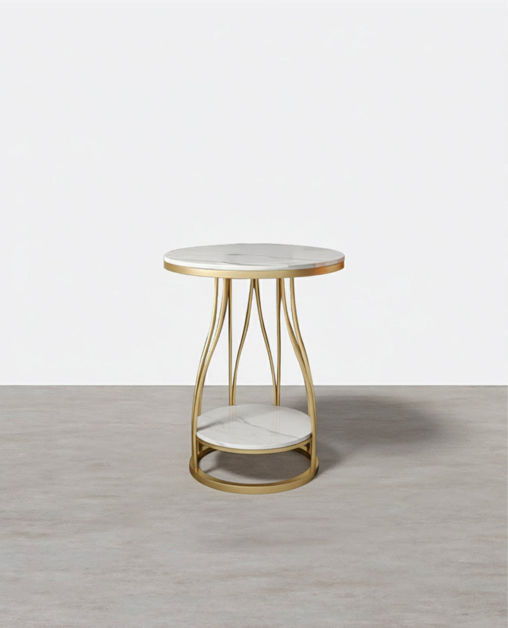 Amos Side Table, Gold Base-Weilai Concept