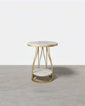 Amos Side Table, Gold Base-Weilai Concept