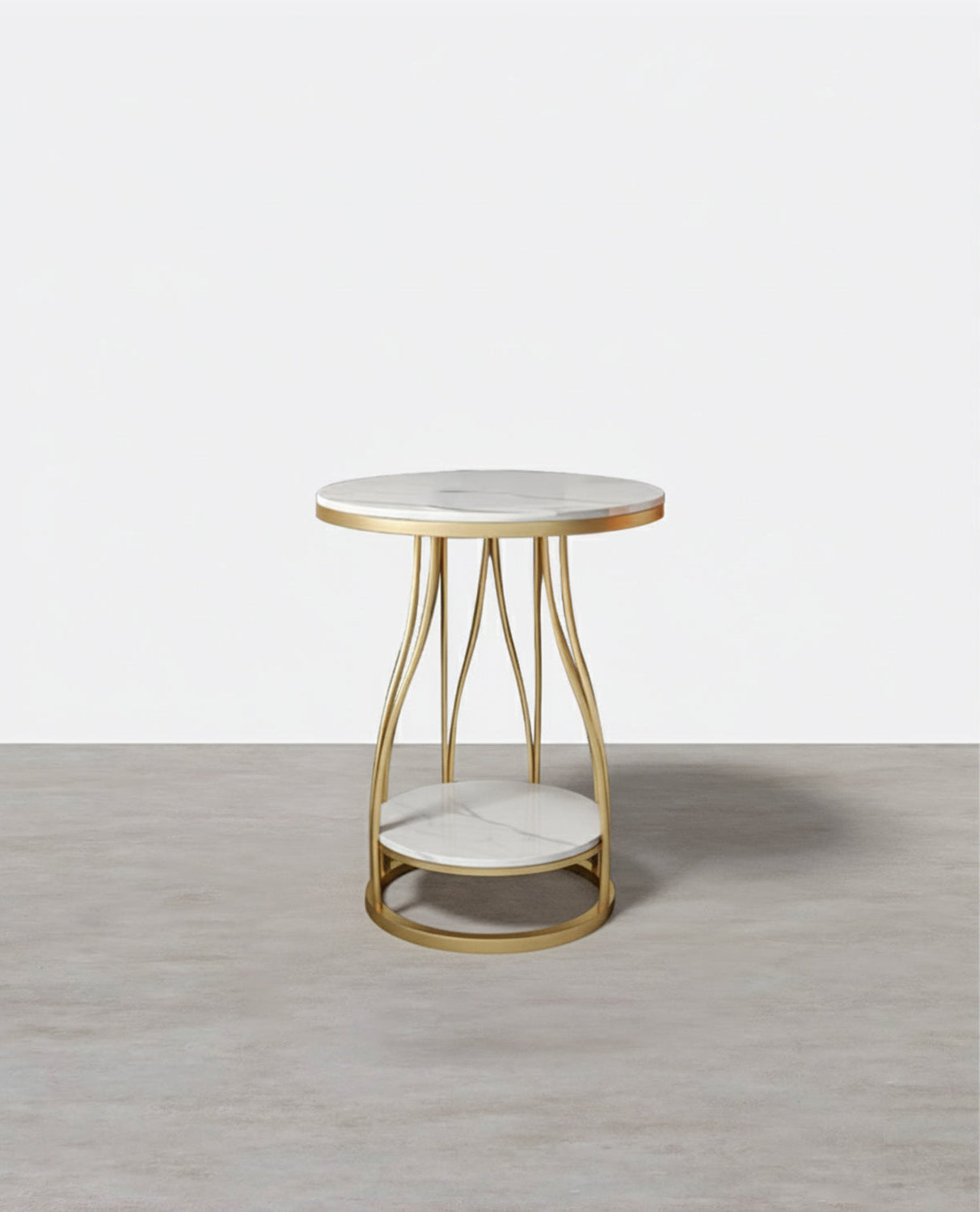 Amos Side Table, Gold Base-Weilai Concept