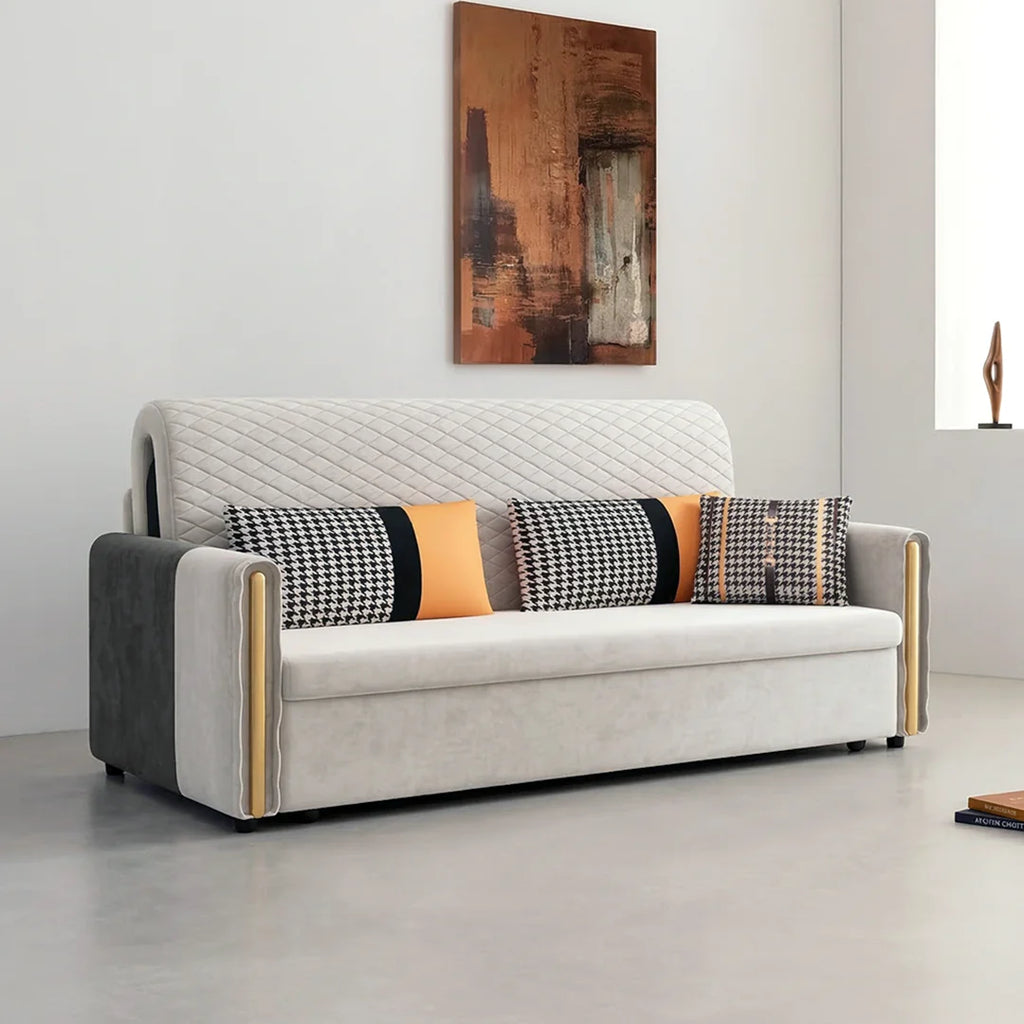 Imelde Two Seater Sofa Bed, Linen