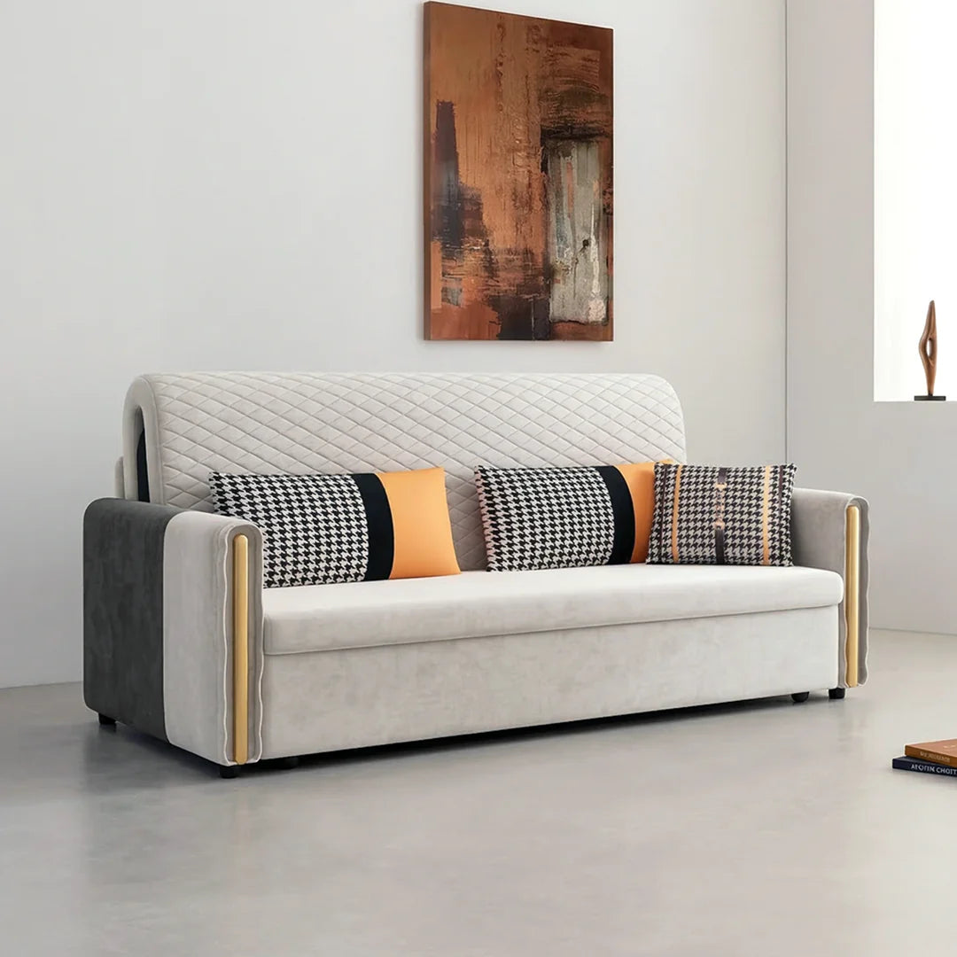 Imelde Two Seater Sofa Bed, Linen