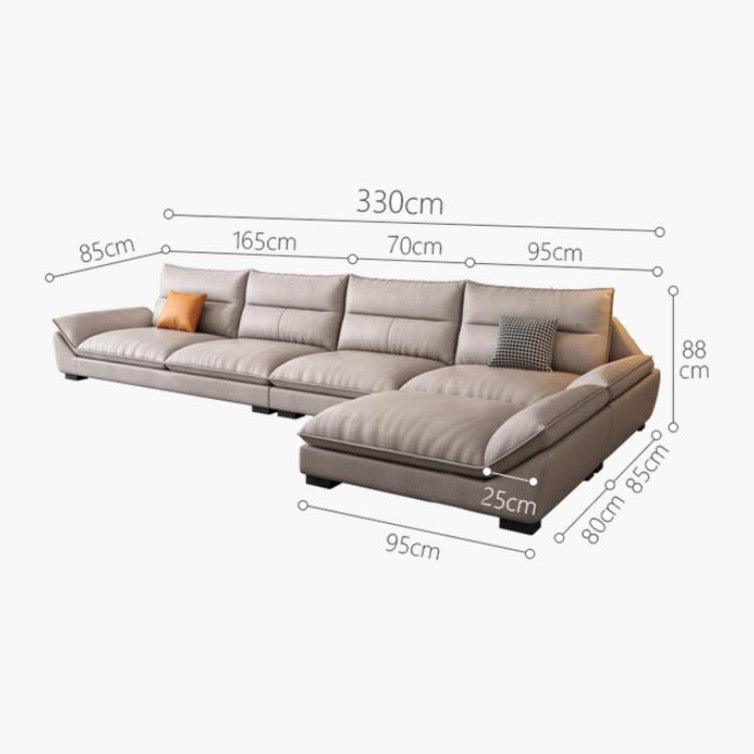 Quinn Four Seater, Four Seater Corner Sofa, Leathaire with cream sofa corner