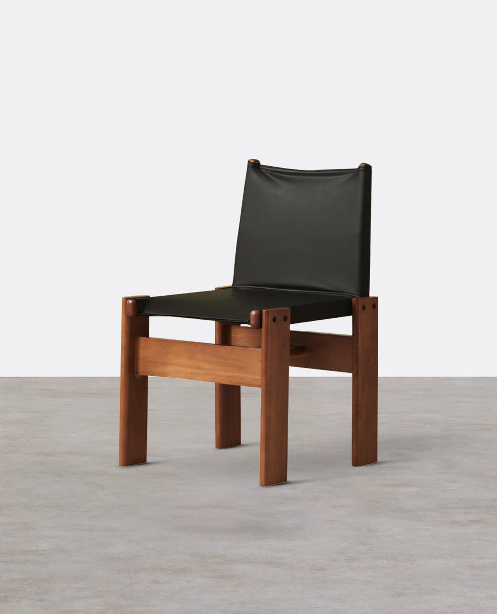 Lynette Dining Chair, PU Leather, Solid Wood-Weilai Concept
