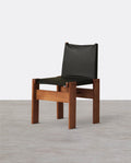 Lynette Dining Chair, PU Leather, Solid Wood-Weilai Concept