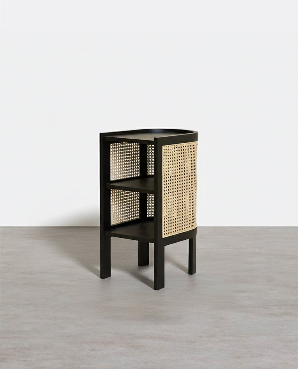 Alena Rattan Side Table-Weilai Concept