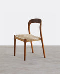 Bonnie Dining Chair, Rattan & Solid Wood-Weilai Concept