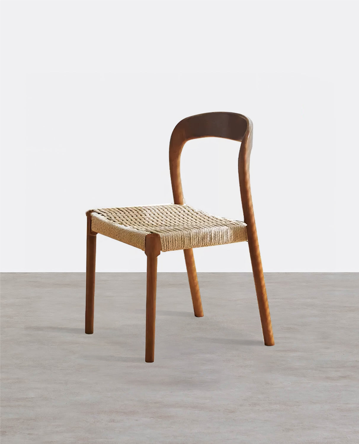 Bonnie Dining Chair, Rattan & Solid Wood-Weilai Concept