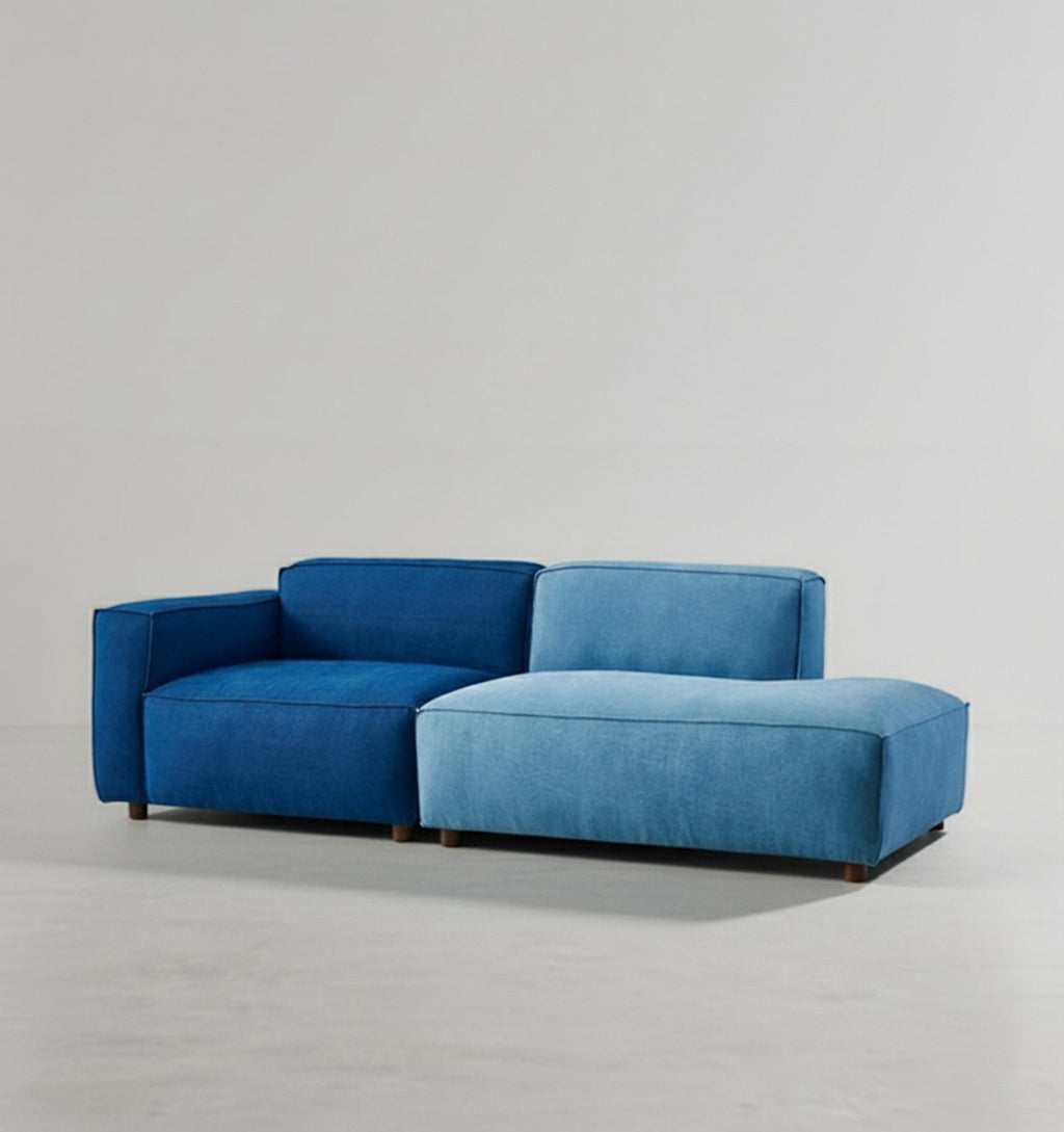Chul Two Seater Sofa, Modular Sofa, Blue-Weilai Concept