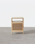 Cane Mini Side Table, Natural Rattan & Ash Esche Wood-Weilai Concept