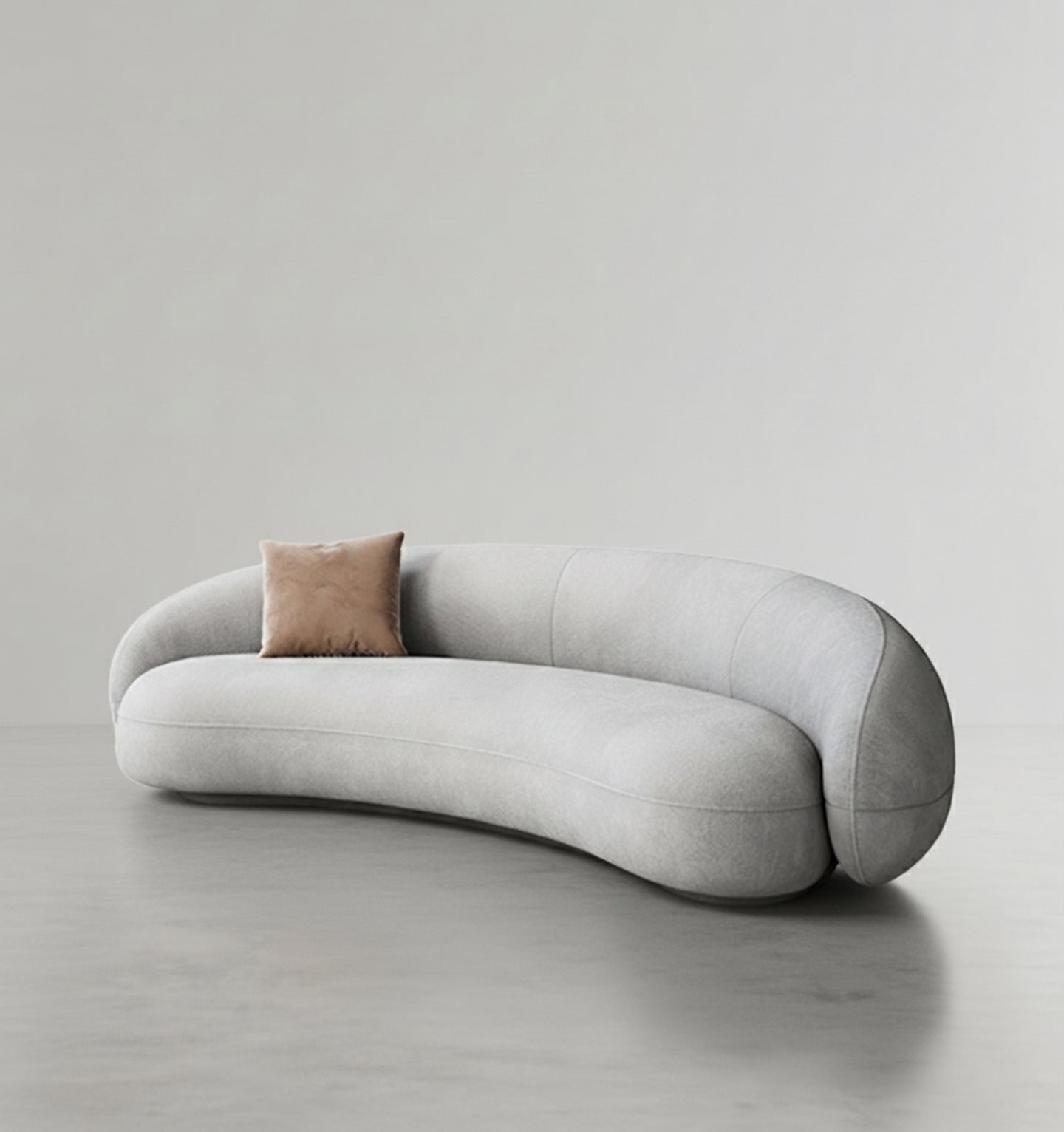Julep Modern Curved Three Seater, Four Seater Sofa, Velvet - curved modular sofa