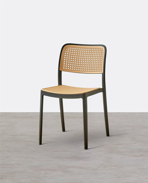 Ann Rattan Style Dining Chair, Plastic-Weilai Concept