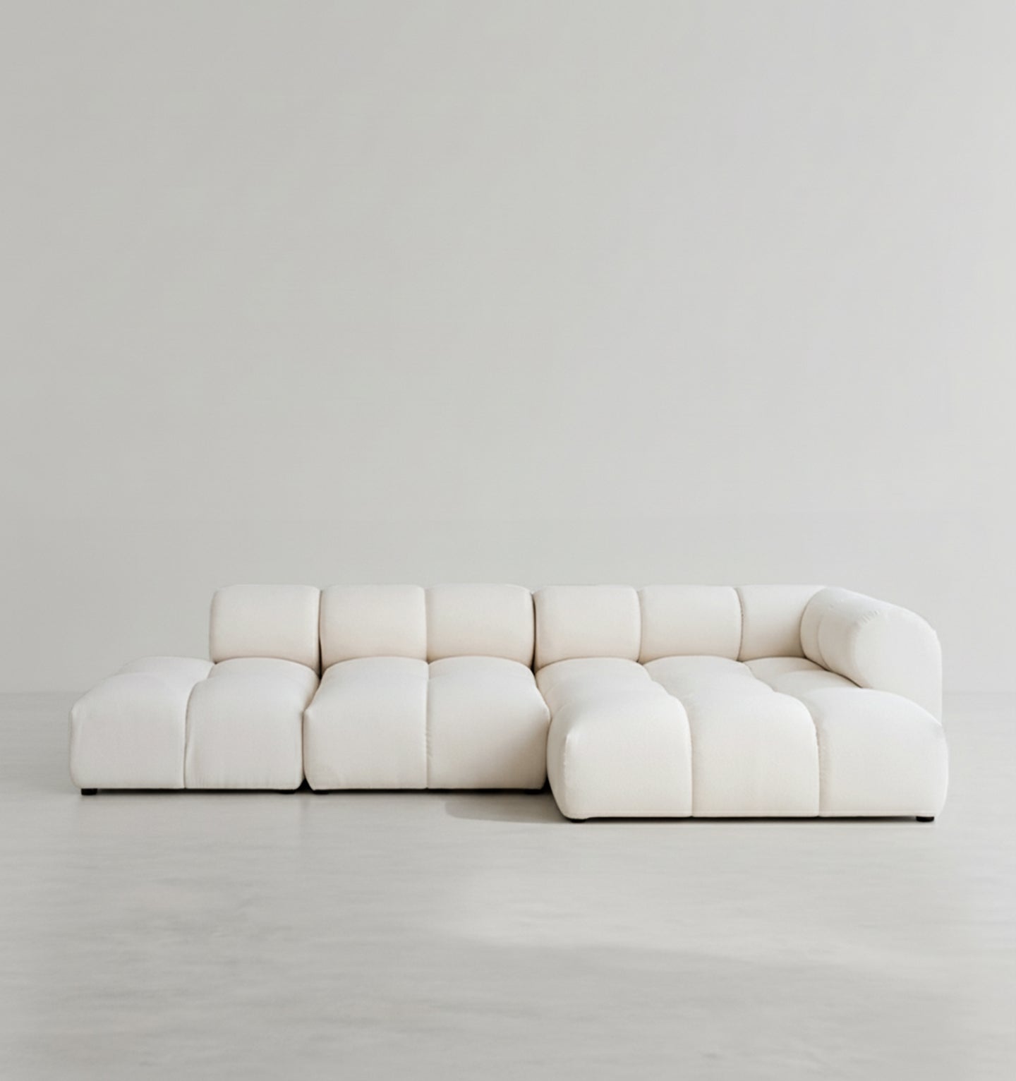 Lysander Velvet Module Three Seater, Four Seater, Five Seater Sofa, Corner Sofa, White - corner sofas furniture village