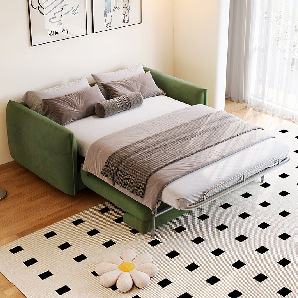 Kaur Two Seater Sofa Bed, Pull Out Sleeper Sofa Bed, More Colours, side view of small sofa beds for small spaces