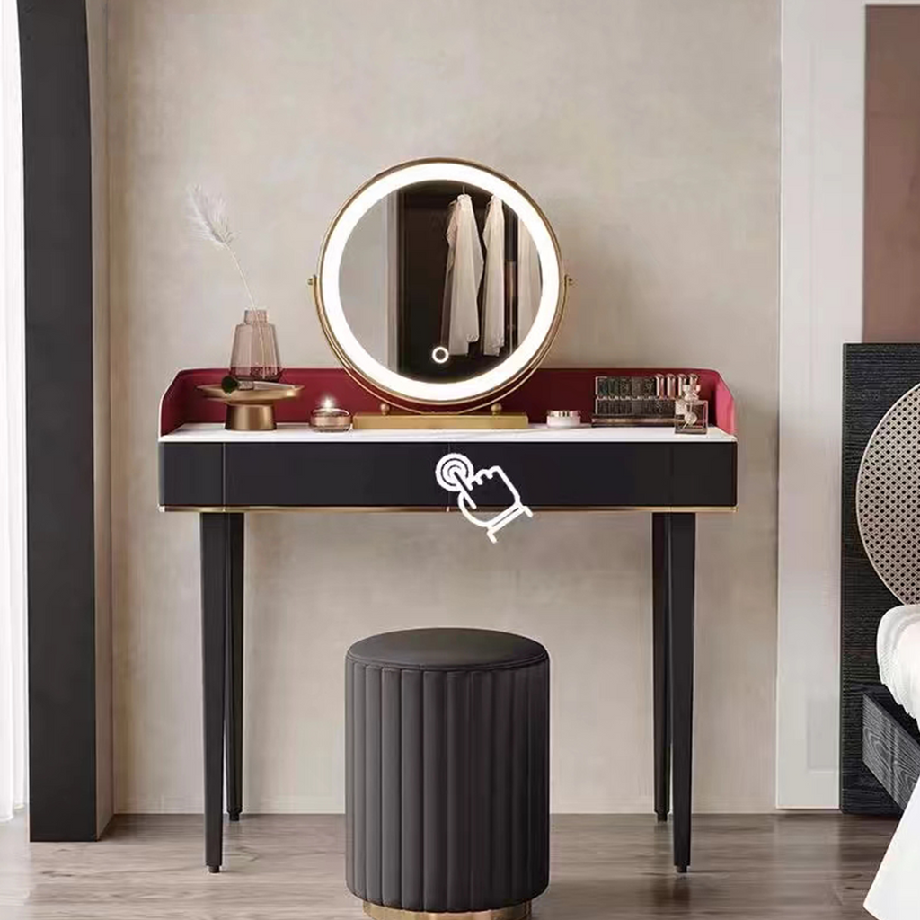 Jaxon Dressing Table in a lifestyle setting with b&q dining table