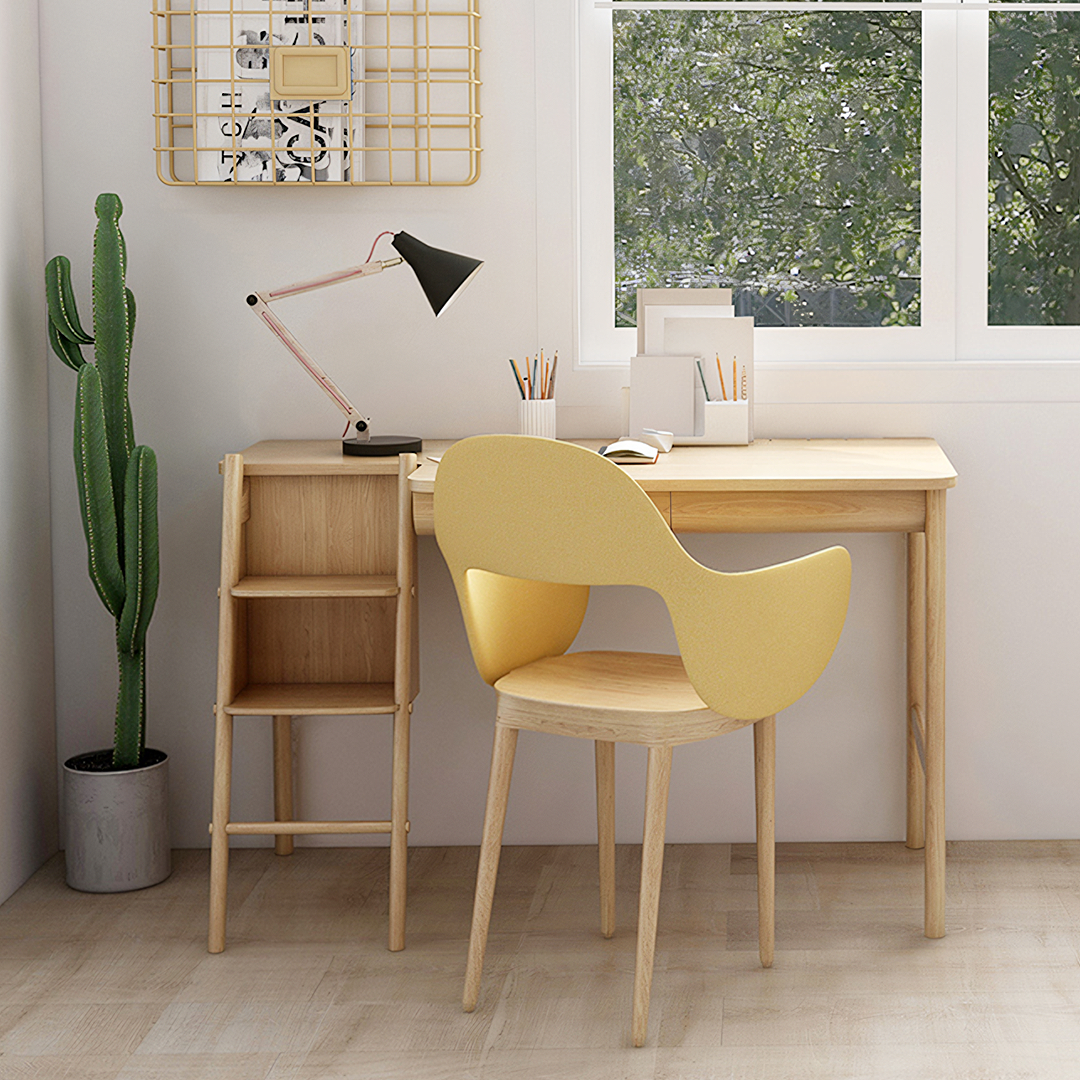 Sadie Office Desk, Ash with office corner desk