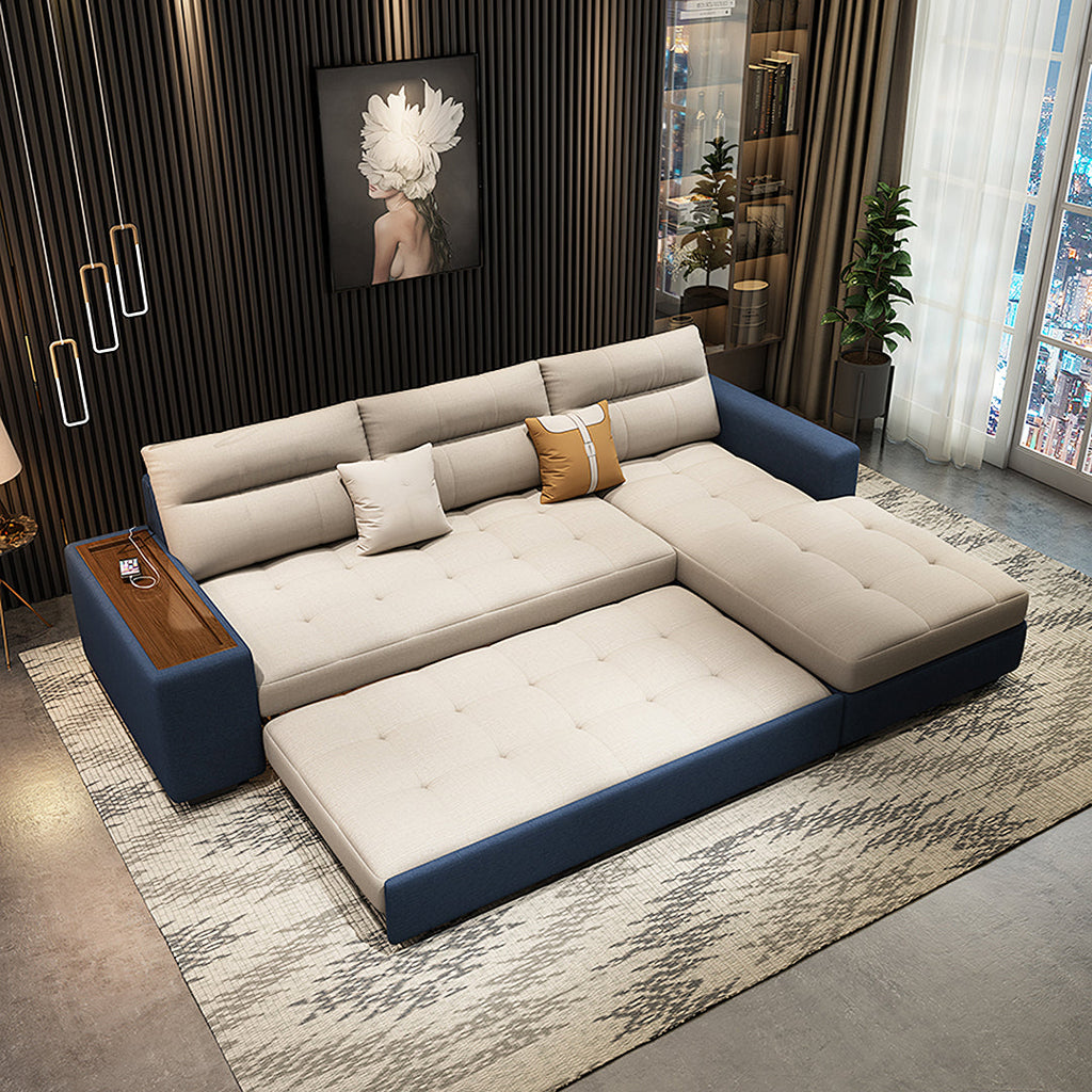 Lobo Sectional Sofa With Storage, Chaise Lounge Sofa Bed with double sofa bed mattress