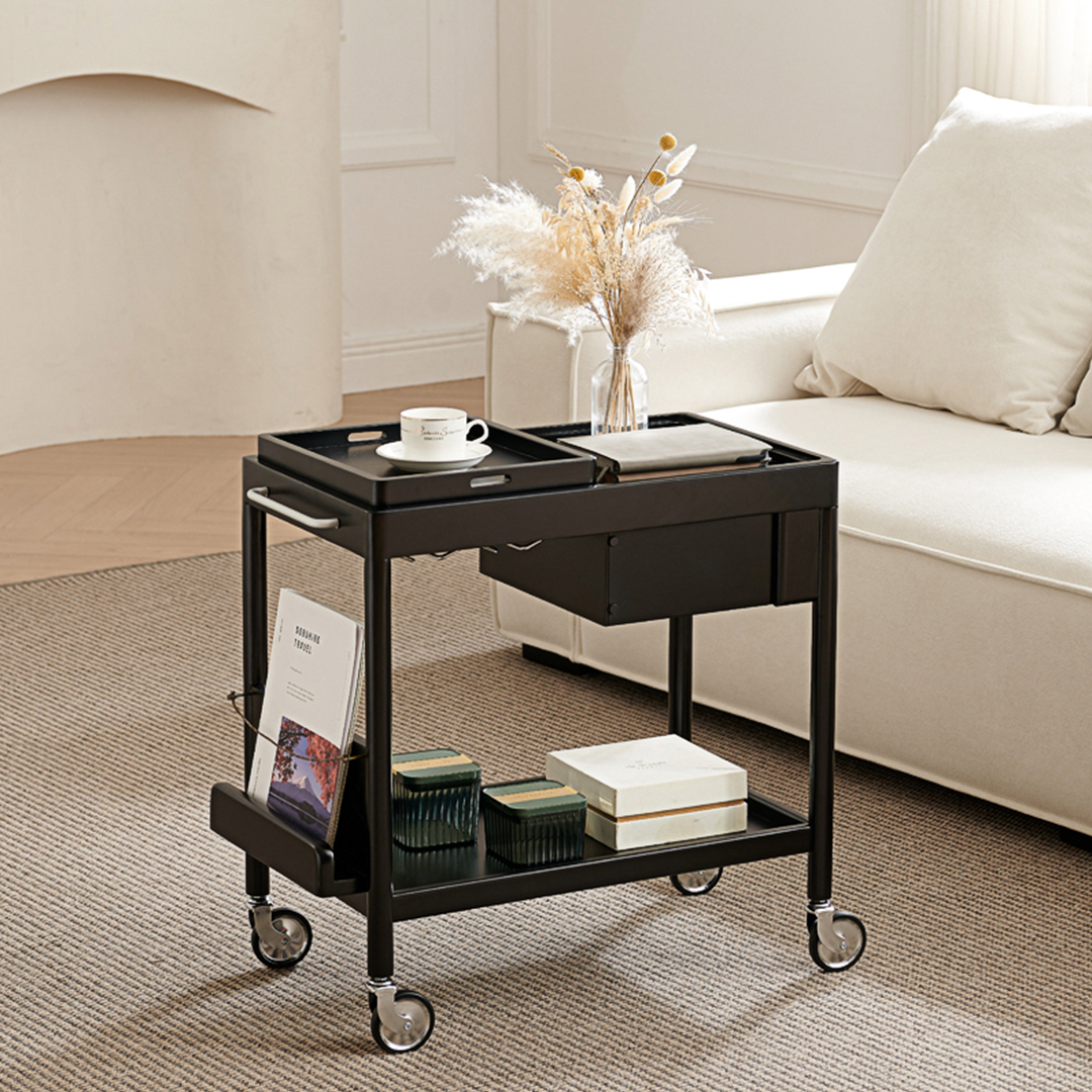 Orion With Magazine Rack Side Table With Trolleys with extra large sideboard for living room