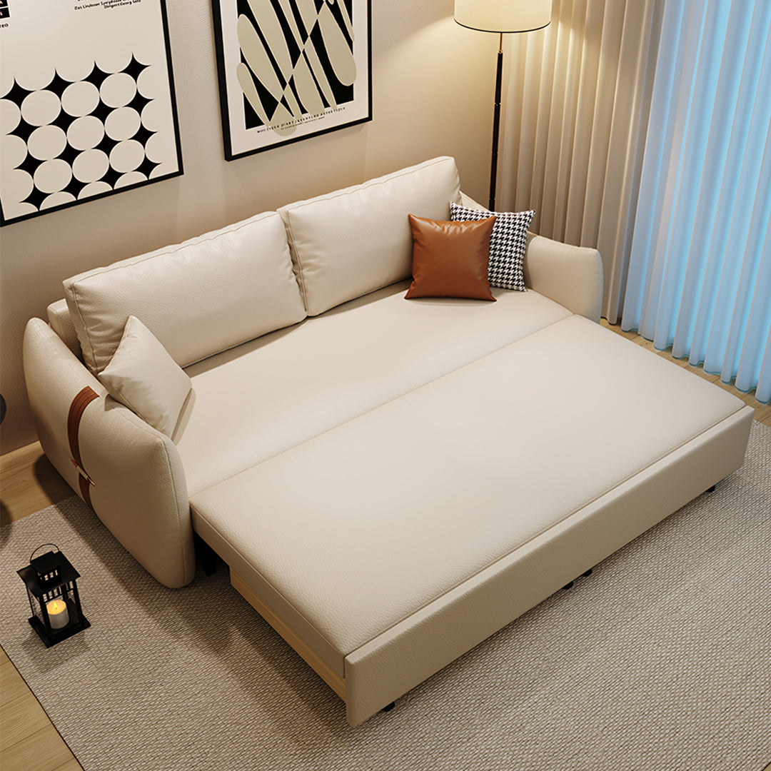 Detail view of Sakura Sofa Bed With Storage with sofa bed mattress topper