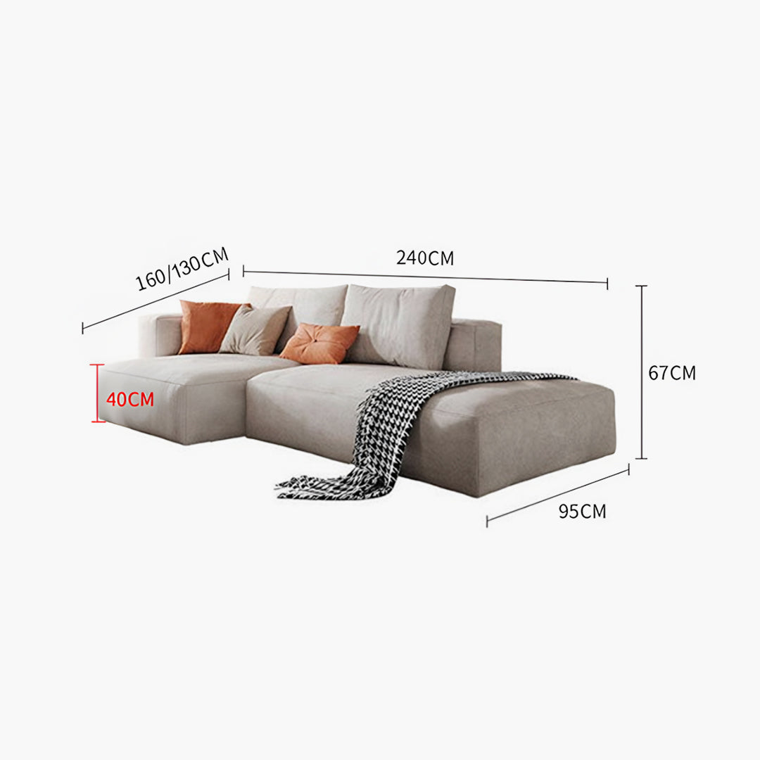 Samona Three Seater, Four Seater Corner Sofa, Leathaire with gray corner sofa
