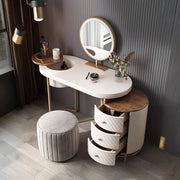 Tandy Dressing Table With LED Mirror, White, Makeup Vanity-Weilai Concept