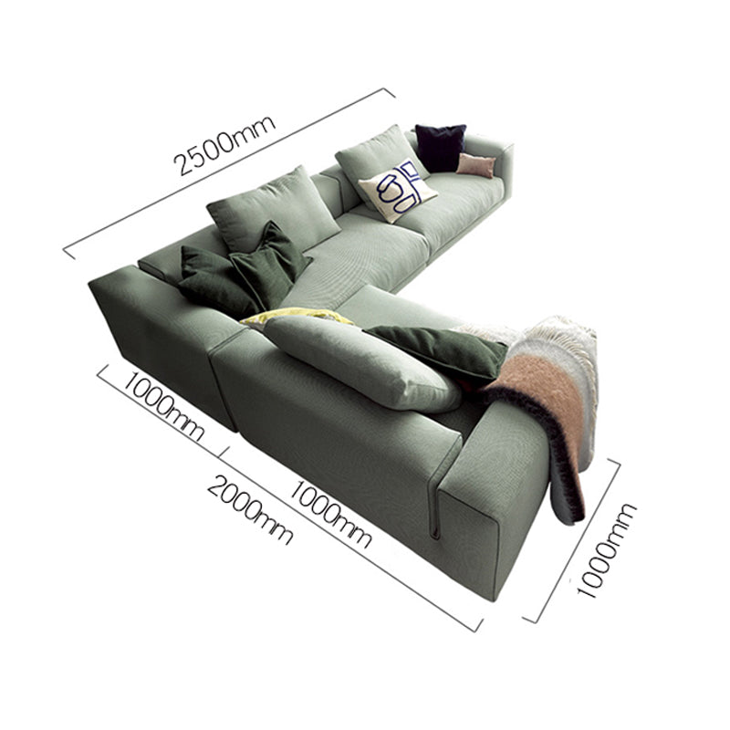 Goswell Two Seater, Three Seater Corner Sofa, Green with big corner sofa bed