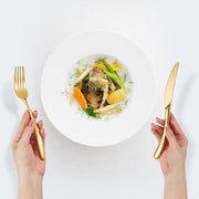 4 Piece Cutlery Set, Gold-Weilai Concept-Weilai Concept