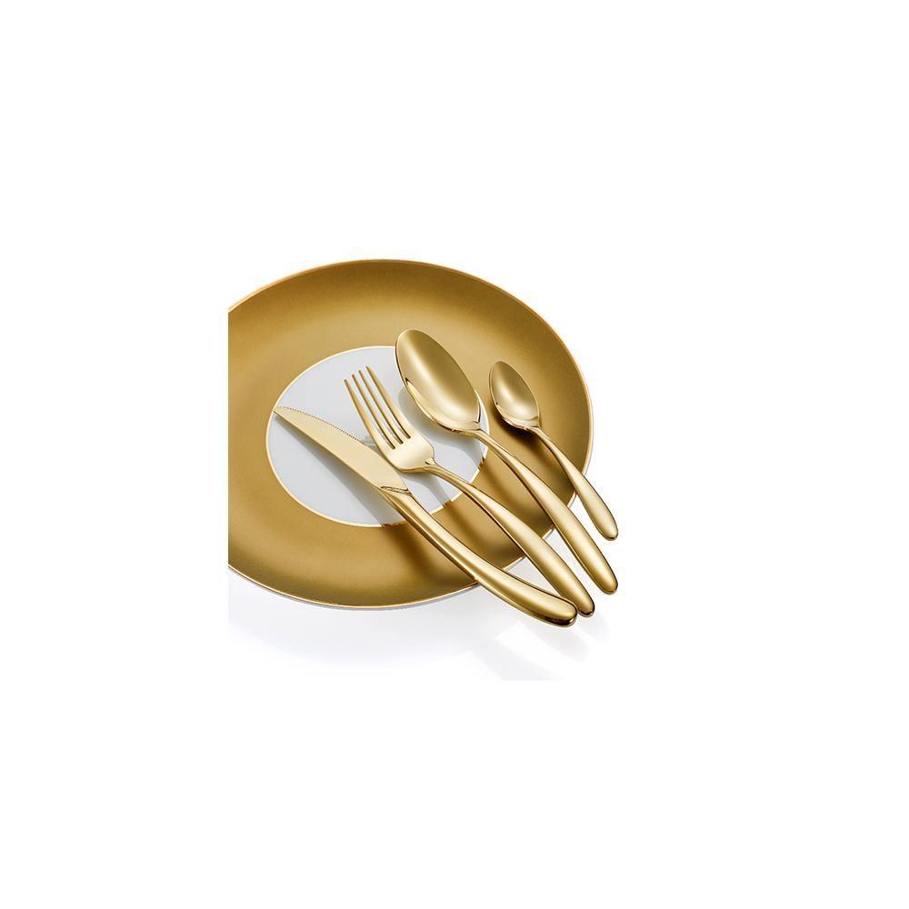 4 Piece Cutlery Set, Gold-Weilai Concept-Weilai Concept