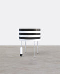 Ebro Side Table, Black And White-Weilai Concept